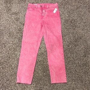 GAP Women's Straight Leg Jeans in Bright Pink